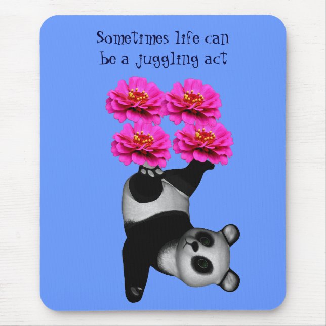Life A Juggling Act Panda Inspirational Mousepad Musmatta (Framsidan)