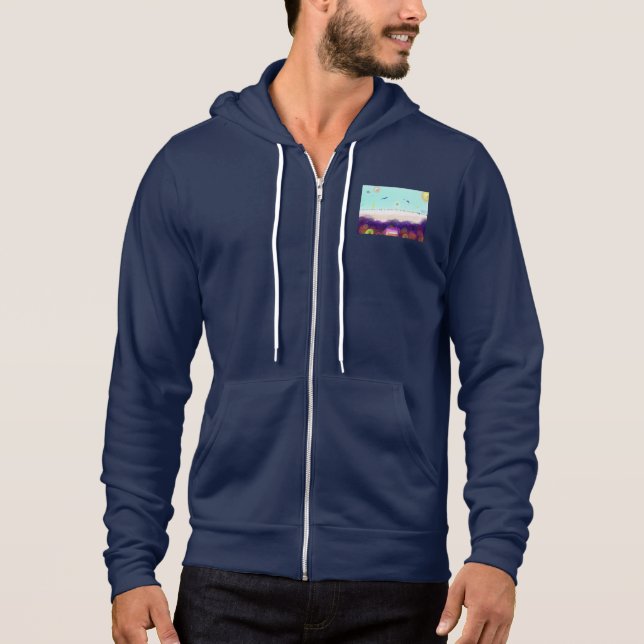 Life Aboard Another Planet Zip-Up Hoodie T Shirt (Framsida)