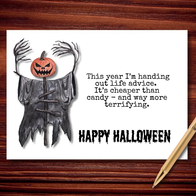Life Advice Halloween-Fågelskrämma Kort (Skapare uppladdad)