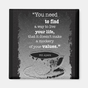 Life and Values, illustrerad existentialism citat Magnet