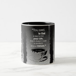 Life and Values, illustrerad existentialism citat Två-Tonad Mugg