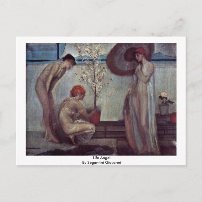Life Angel av Segantini Giovanni Vykort (Framsida)