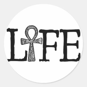 Life Ankh Runt Klistermärke
