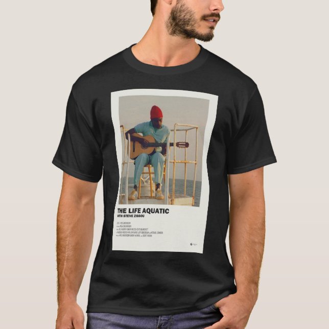 Life Aquatic Poster Poster T Shirt (Framsida)