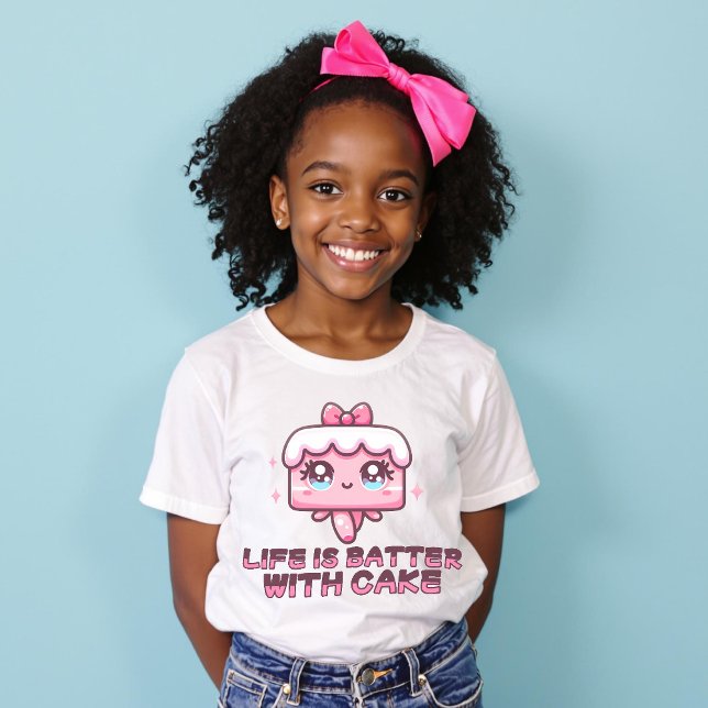 Life är Batter med Cake Cute Punny Roligt Shirt T Shirt (Life is Batter with Cake Cute Punny Fun Shirt)
