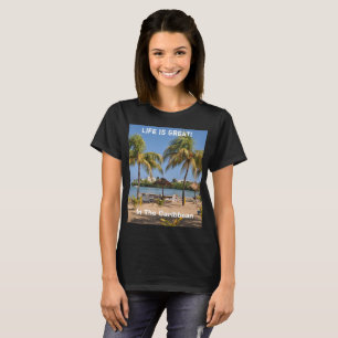 Life är Beach för Underbara Västindien-Jungfru T Shirt