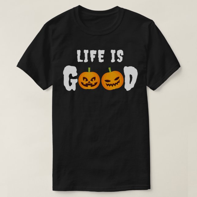 Life är Bra Coola Pumpkin Halloween Costume Tee (Design framsida)