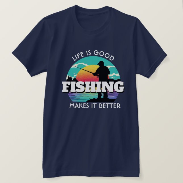 Life är Bra Fishing T Shirt (Design framsida)