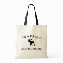 Life är Delicious Tote Bag Moose