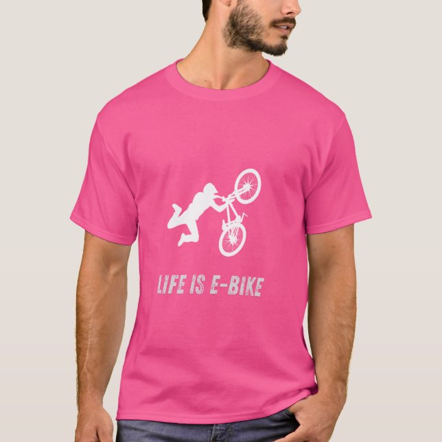 Life är E-cycle Tees Electric Cysport Funny T Shirt (Framsida)
