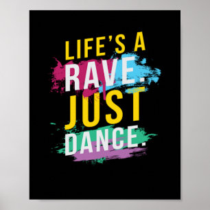 Life är en Rave Festival EDM Poster