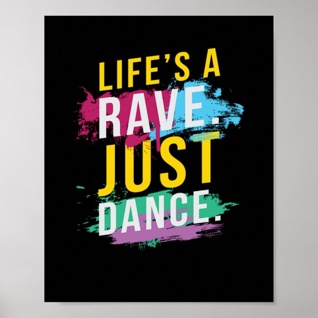 Life är en Rave Festival EDM Poster (Framsidan)
