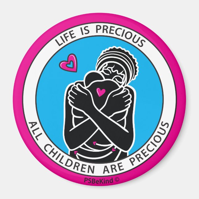 Life är fördärvligt 3 Rosa_3-tums Round Magnet (Framsidan)