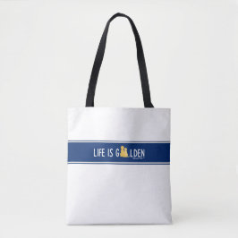 Life är Golden Hund Travel Tote Bag - White Tygkasse
