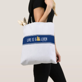 Life är Golden Hund Travel Tote Bag - White Tygkasse