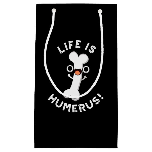 Life är Humerus Funny Bone Pun Mörk BG (Framsidan)
