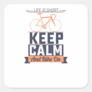 Life är Kort Bike Fyrkantigt Klistermärke