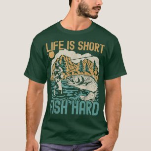 Life är Kort fiskenäring Älskare Fiskare B T Shirt