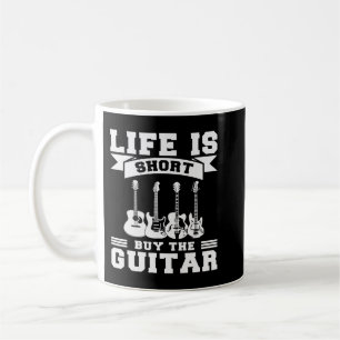 Life är Kort Köp grafiken Guitar Manar Kaffemugg