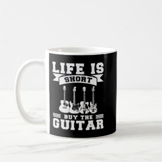 Life är Kort Köp grafiken Guitar Manar Kaffemugg