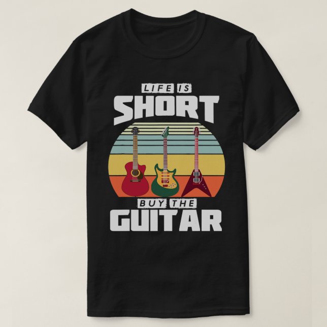 Life är Kort köper Guitar Manar Graphic Gift T Shirt (Design framsida)