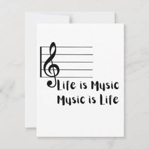 Life är Music, Music är Livet på en Julkort