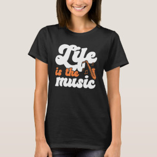 Life är Musician Music Musical Musical Älskare Mus T Shirt