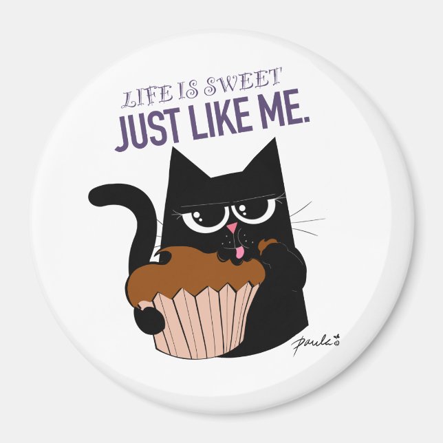 Life är sött - Rund magnet (Framsidan)