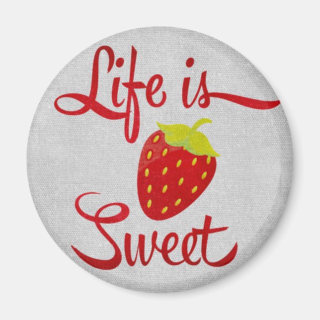 Life är Sweet Strawberry Magnet (Framsidan)