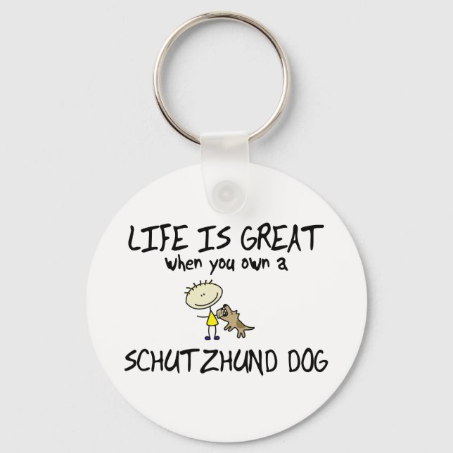 Life är Underbar Schutzhund Keychain Nyckelring (Framsida)