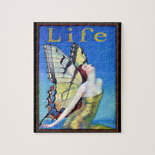 Life Art Deco Butterfly Girl Puzzle Pussel