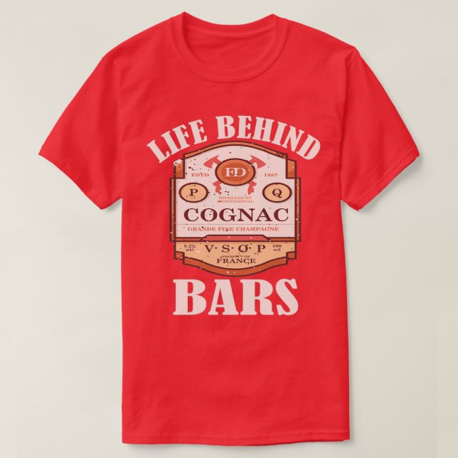 Life bakom Pub Bartender Barkeeper Barmaid T Shirt (Design framsida)
