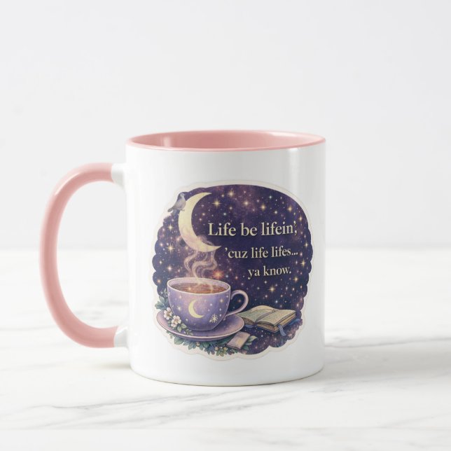 Life Be Lifein’ – Quote - V1 - mug Mugg (Vänster)