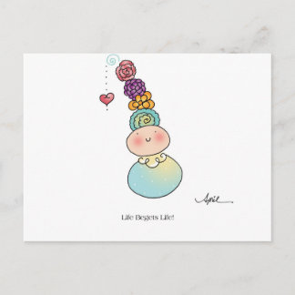 LIFE BEGETS Life-vykort från april McCallum Vykort