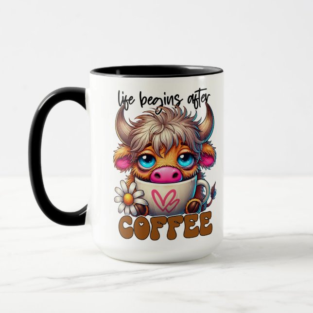 Life Begins After Coffee  Mugg (Vänster)