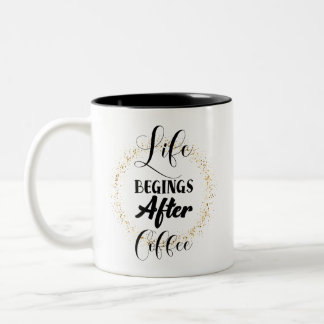 Life Begins After Coffee Två-Tonad Mugg