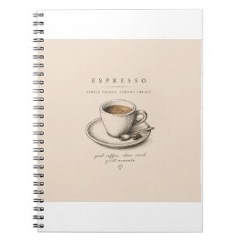 Life Begins After Espresso | Vintage Coffee Lover Anteckningsbok