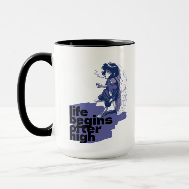 life begins ofter high tea mug mugg (Vänster)