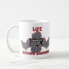 Life Behind Barreds (Barred Plymouth Sten Hens) Kaffemugg