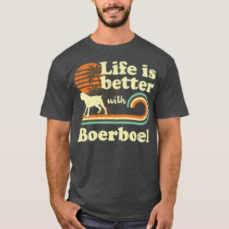 Life Better Boerboel Vintage Hund Mamma Pappa T Shirt