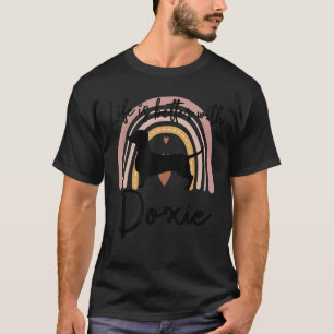 Life Better Doxie Rainbow Hund Women T Shirt