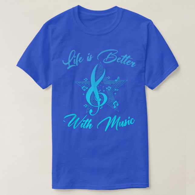 Life Better Funny Music Life Notes Funny Manar Wom T Shirt (Design framsida)