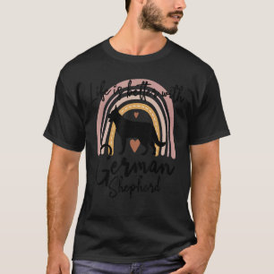 Life Better German Shepherd Rainbow Hund Women T Shirt