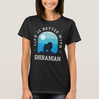 Life Better Shiranian Vintage Blue Hund Pappa T Shirt