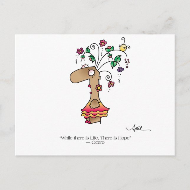 Life BÖRJAR LIVET! Vykort från April McCallum (Framsida)