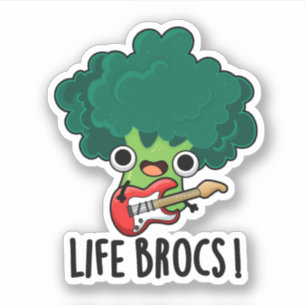 Life Brocs Funny Veggie Broccoli Pun Klistermärken