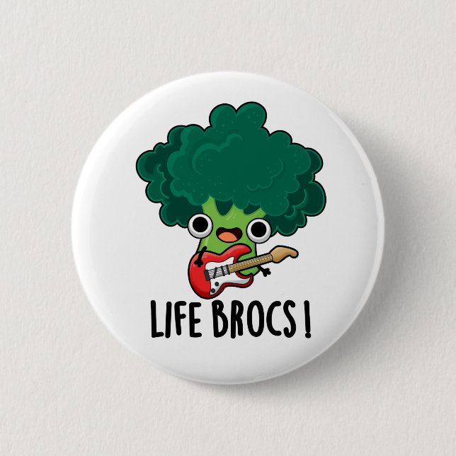 Life Brocs Funny Veggie Broccoli Pun Knapp (Framsida)