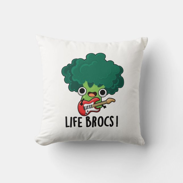 Life Brocs Funny Veggie Broccoli Pun Kudde (Framsida)