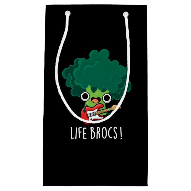 Life Brocs Funny Veggie Broccoli Pun Mörk BG (Framsidan)