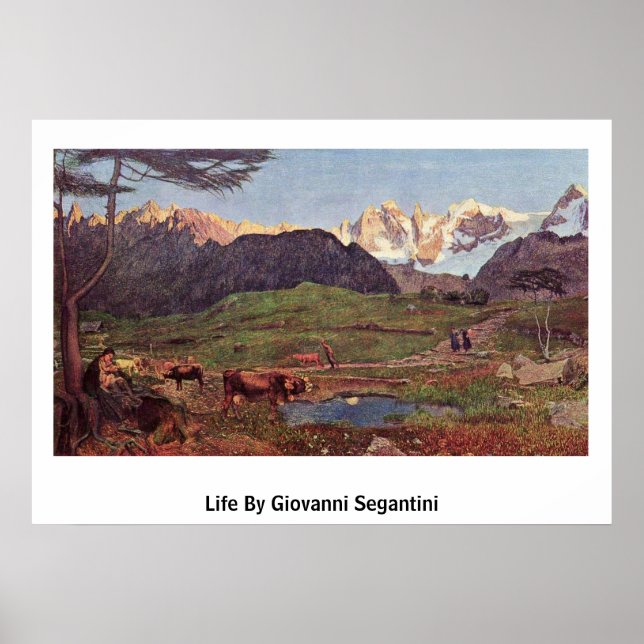 Life by Giovanni Segantini Poster (Framsidan)